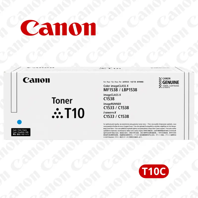 Toner Canon T10 Cyan (4565C001) Para imageCLASS X MF1538C / imageRUNNER C1533iF 10,000 Paginas.