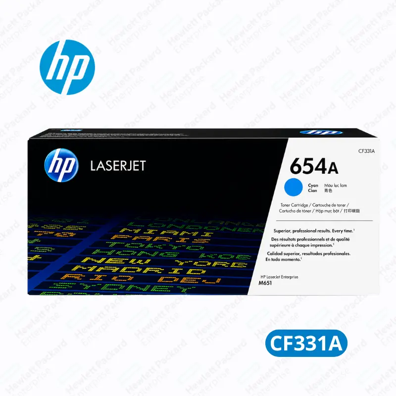 Cartucho de Tóner HP 654A (CF331A) Cyan LaserJet Enterprise M651n, M651dn, M651xh Original 15,000 Paginas.