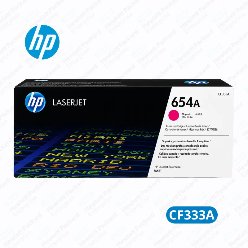 Cartucho de Tóner HP 654A (CF333A) Magenta LaserJet Enterprise M651n, M651dn, M651xh Original 15,000 Paginas.