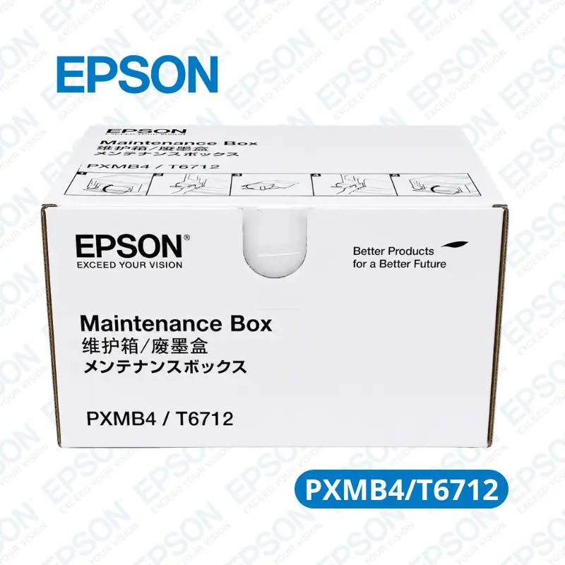 Caja de Mantenimiento Epson T6712 / PXMB4 (C13T671200) Epson WorkForce WF-7110 / WF-7610 / EcoTank L1455 / SureColor SC-P400.