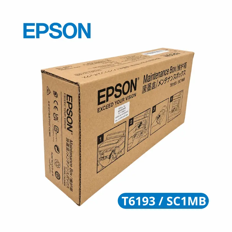 Caja de Mantenimiento Epson T619300 Negro (T6193/SC1MB) Epson SC-T3000, SC-F6000 / SC-P10000, SC-P20000.