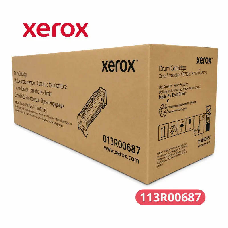 Tambor (Drum) Xerox 113R00687 - Para Xerox VersaLink B7025, B7030, B7035 Rendimiento 80,000 páginas.