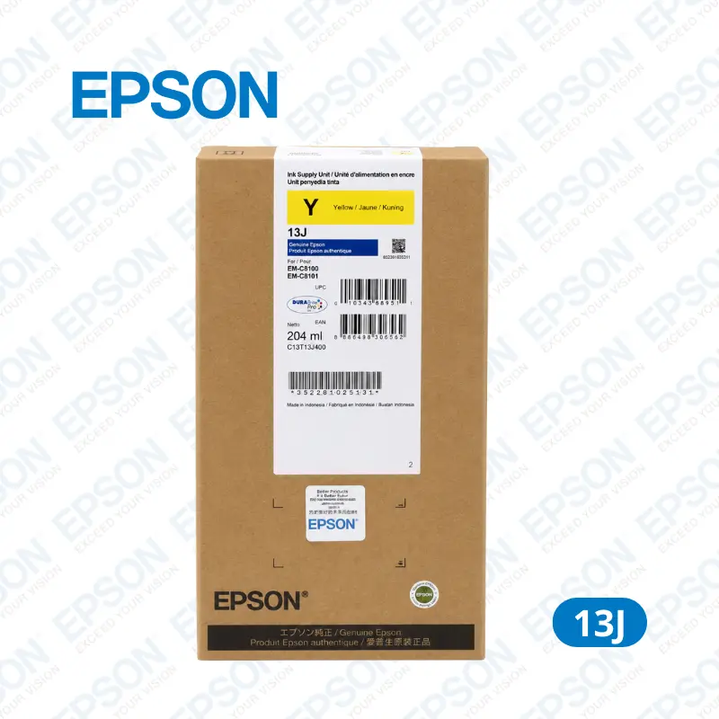 Tinta Epson 13J Yellow (CT13T13J400) Epson WorkForce Pro EM-C8100 / WorkForce EM-C8101 / WorkForce WF-C8100 - 20,000 Paginas.