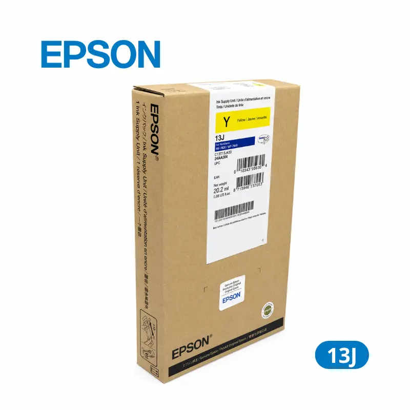 Tinta Epson 13J Yellow (CT13T13J400) Epson WorkForce Pro EM-C8100 / WorkForce EM-C8101 / WorkForce WF-C8100 - 20,000 Paginas.
