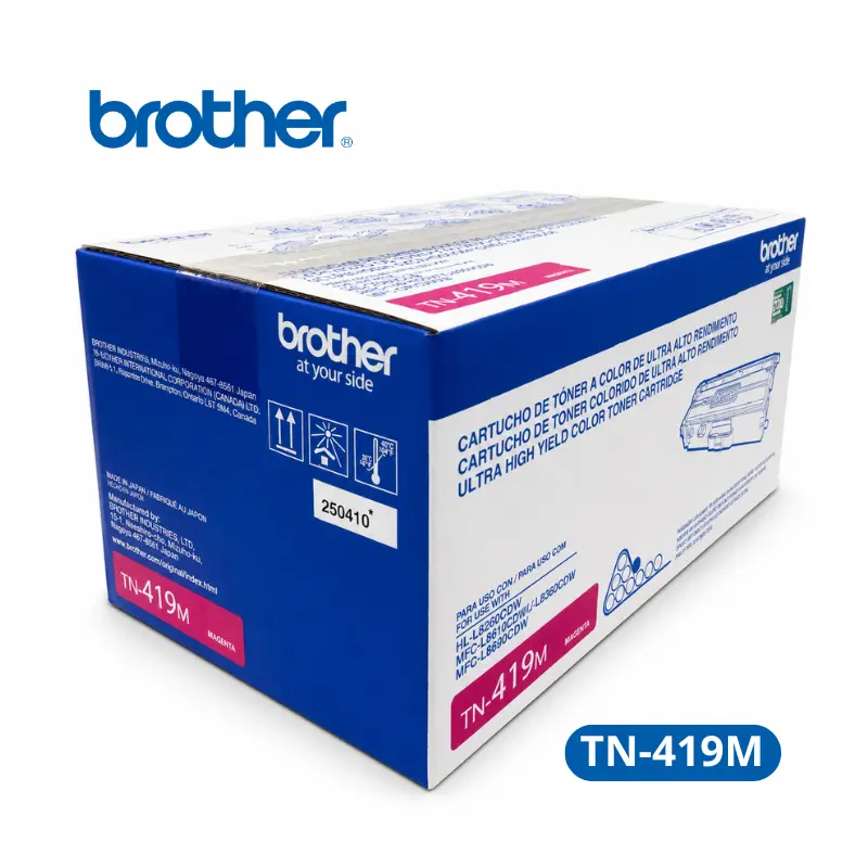 Toner Brother TN-419M Magenta Para HL-L8260CDW, HL-L8360CDW, / MFC-L8900CDW, MFC-L9570CDW/CDWT. 9,000 paginas.