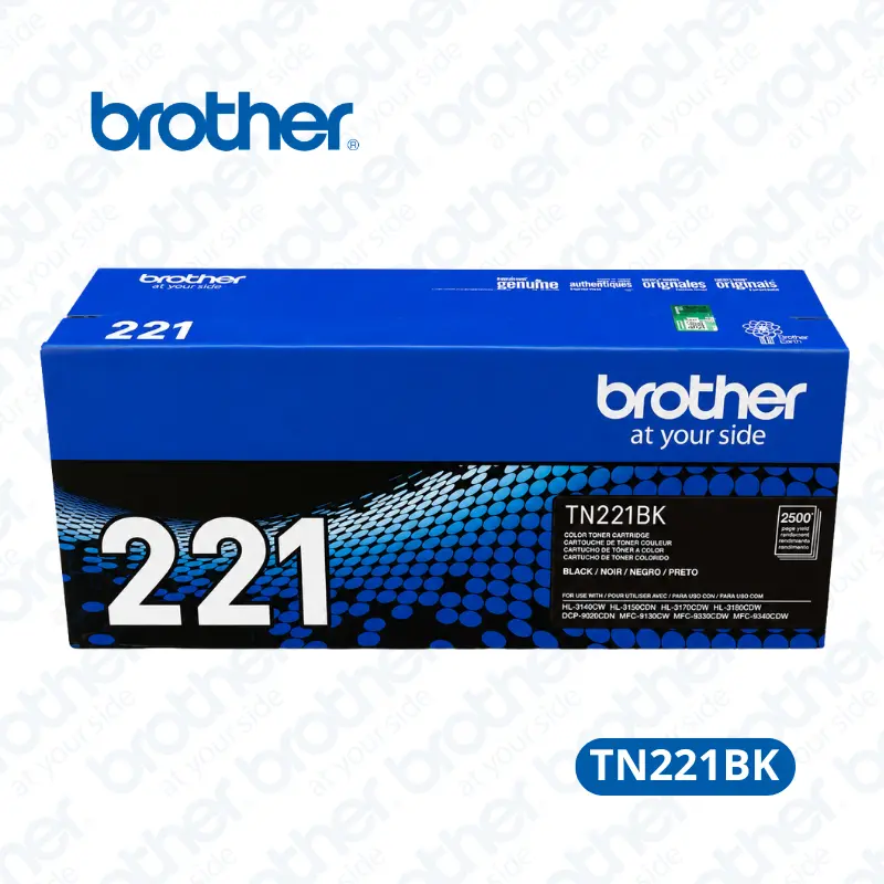 Toner Brother TN-221BK Negro Para HL-L8260CDW, HL-L8360CDW, / MFC-L8900CDW, MFC-L9570CDW/CDWT. 2,500 paginas.