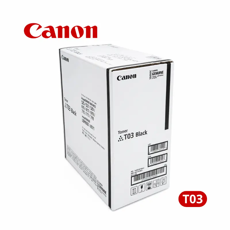 Toner Canon T03 Negro (2725C001AA) Para imageRUNNER ADVANCE 525i, 525iZ, 615i / imageCLASS X LBP1861, LBP1871 - 51,500 Paginas.