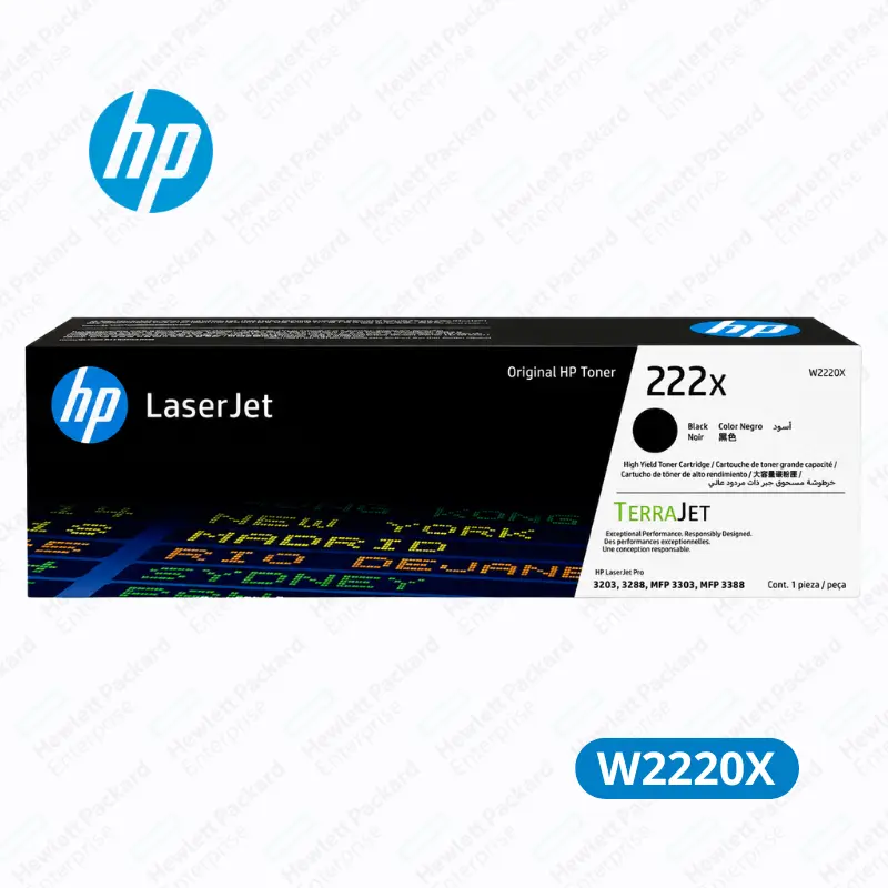 Cartucho de Tóner HP 222X (W2220X) Negro LaserJet Enterprise M651n, M651dn, M651xh Original 3,200 Paginas.