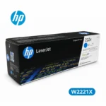 Cartucho de Tóner HP 222X (W2221X) Cyan LaserJet Pro 3201, 3203dn, 3203dw 3204dw, 3288dn, 3288dw. Original 2,500 Paginas.