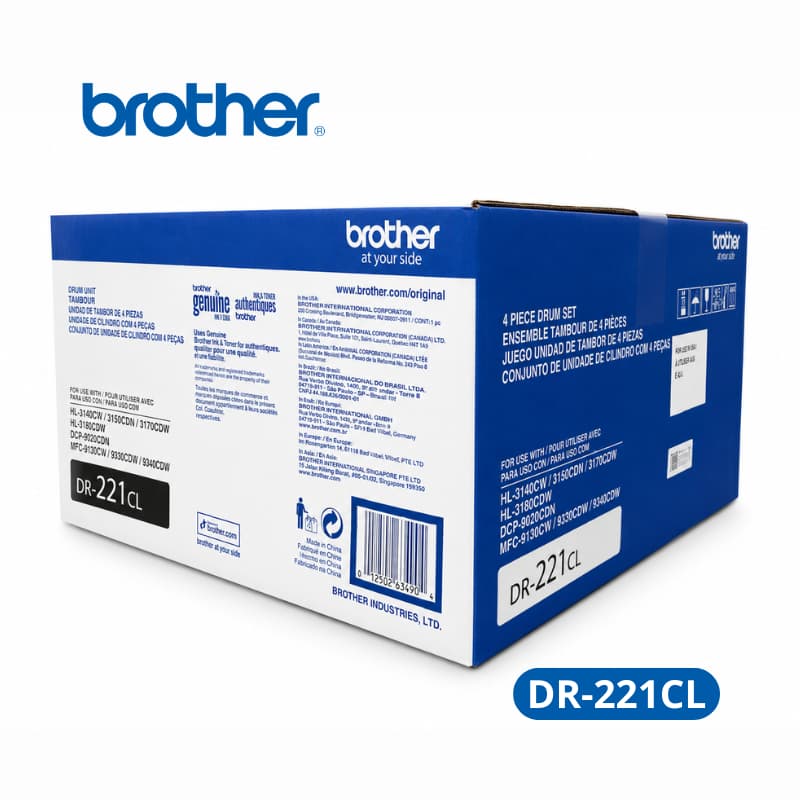 Tambor (Drum) Brother DR-221CL Para Brother HL-3180CDW, DCP-9020CDN, MFC-9340CDW. 15,000 paginas.