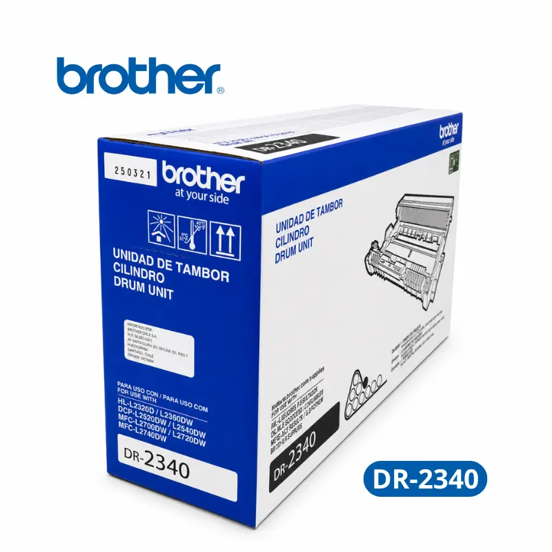 Tambor (Drum) Brother DR-2340 Para Brother HL-L2365DW, DCP-L2540DW, MFC-L2740DW. 12,000 paginas.