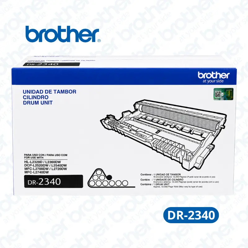 Tambor (Drum) Brother DR-2340 Para Brother HL-L2365DW, DCP-L2540DW, MFC-L2740DW. 12,000 paginas.