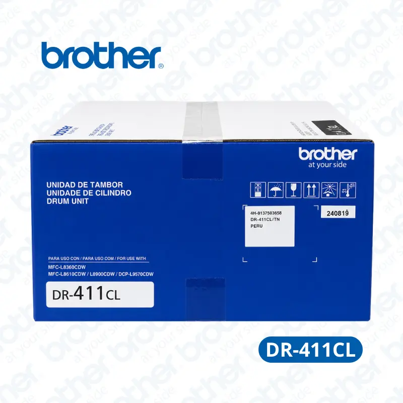 Tambor (Drum) Brother DR-411CL Para Brother HL-L8260CDW, DCP-L8410CDW, MFC-L9570CDW. 25,000 paginas.