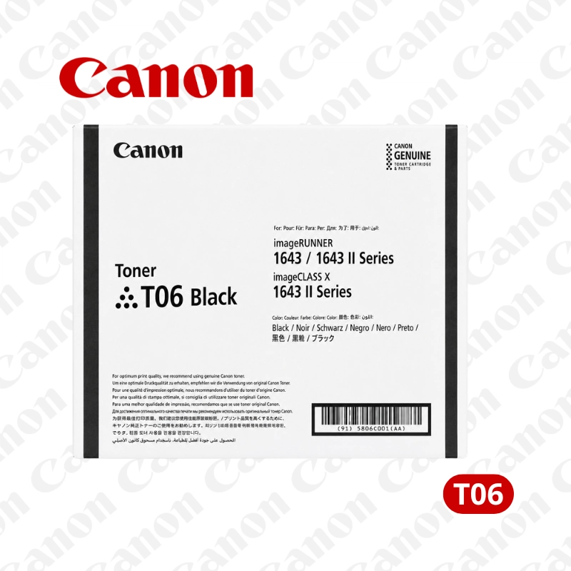 Toner Canon T06 Negro (3526C001AA) Para imageRUNNER ADVANCE 525i, 525iZ, 615i / imageCLASS X LBP1861, LBP1871 - 20,500 Paginas.