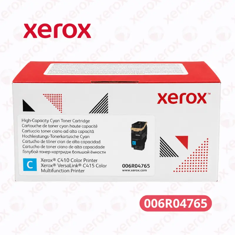 Cartucho de Toner Xerox 006R04765 Cyan - Para Impresoras C410, VersaLink® C415 Rendimiento 7,000 páginas.