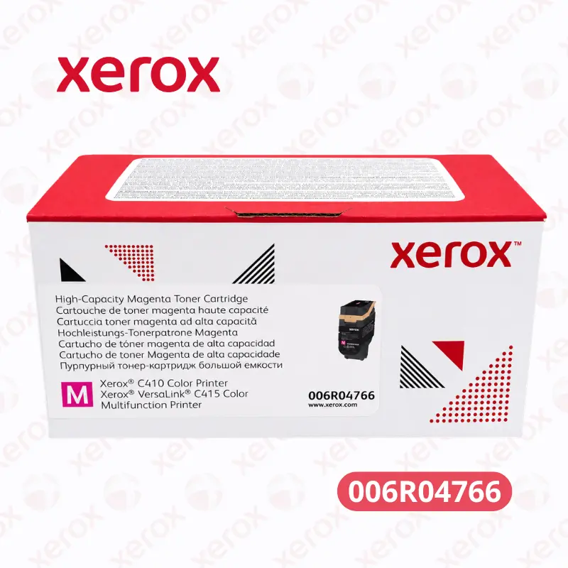 Cartucho de Toner Xerox 006R04766 Magenta - Para Impresoras C410, VersaLink® C415 Rendimiento 7,000 páginas.