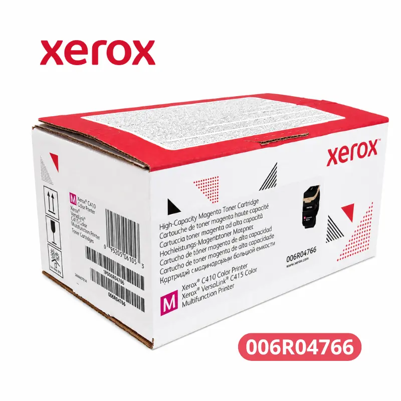 Cartucho de Toner Xerox 006R04766 Magenta - Para Impresoras C410, VersaLink® C415 Rendimiento 7,000 páginas.