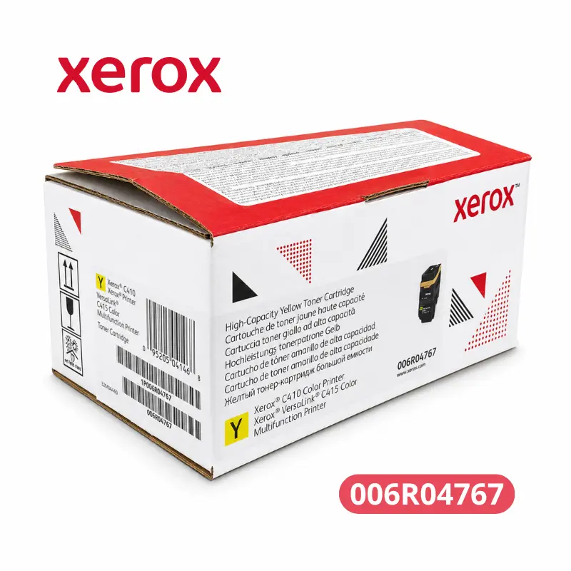 Cartucho de Toner Xerox 006R04767 Yellow - Para Impresoras C410, VersaLink® C415 Rendimiento 7,000 páginas.