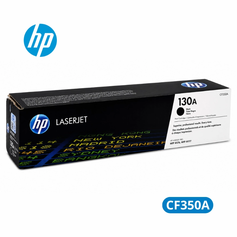 Cartucho de Tóner HP 130A Black (CF350A) HP Color LaserJet Pro MFP M176n / M177fw - Original 1,200 Paginas.