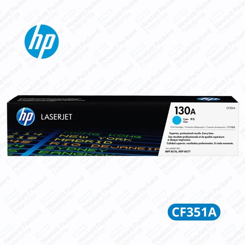 Cartucho de Tóner HP 130A Cyan (CF351A) HP Color LaserJet Pro MFP M176n / M177fw - Original 1,000 Paginas.