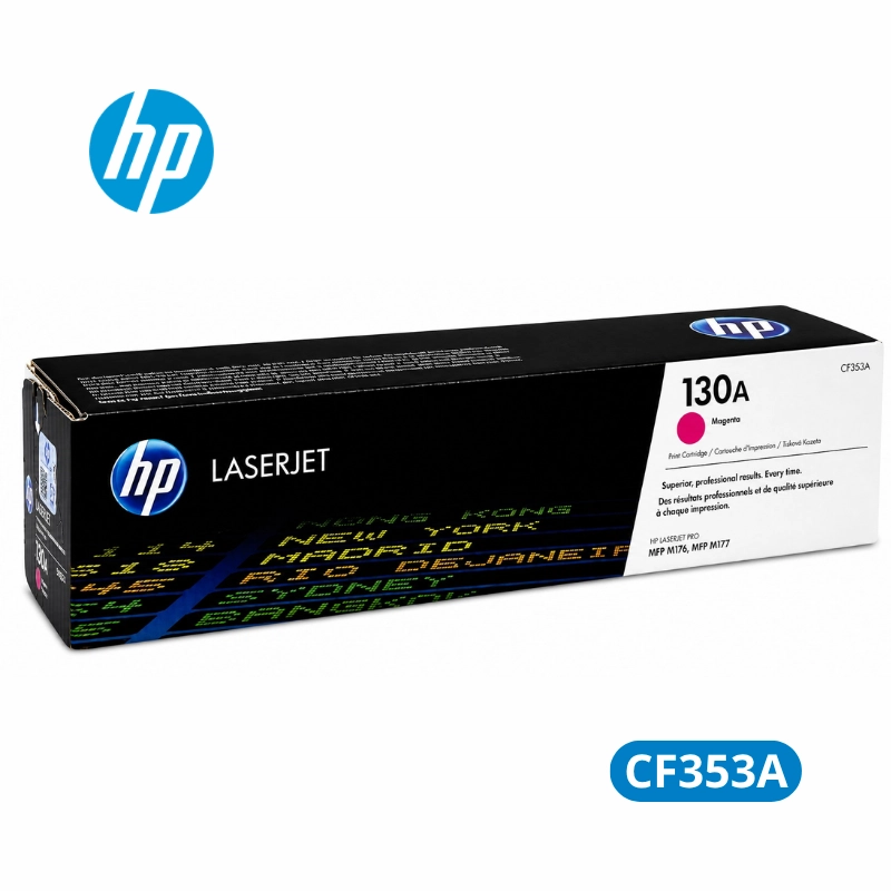 Cartucho de Tóner HP 130A Magenta (CF353A) HP Color LaserJet Pro MFP M176n / M177fw - Original 1,000 Paginas.