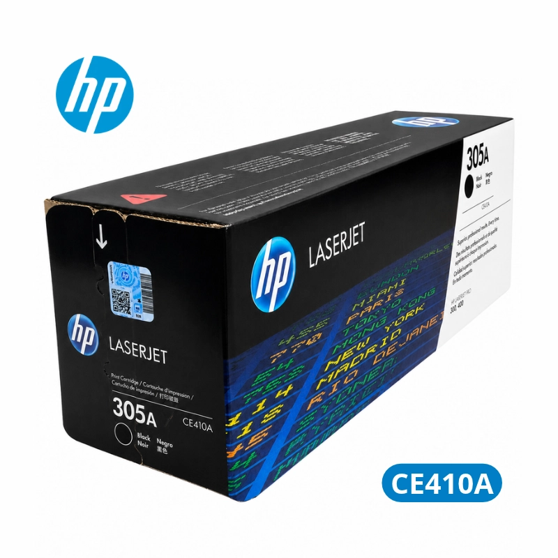 Cartucho de Tóner HP 305A Black (CE410A) HP Color LaserJet Pro M351a / MFP M475dn / M475dw - Original 2,200 Paginas.