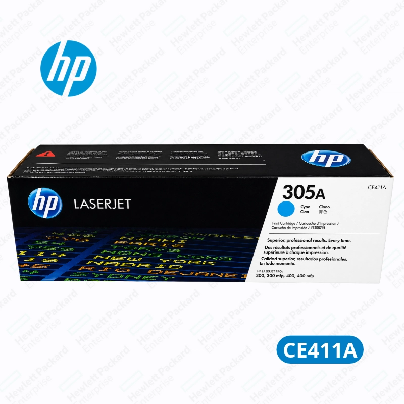 Cartucho de Tóner HP 305A Cyan (CE411A) HP Color LaserJet Pro M351a / MFP M475dn / M475dw - Original 2,600 Paginas.