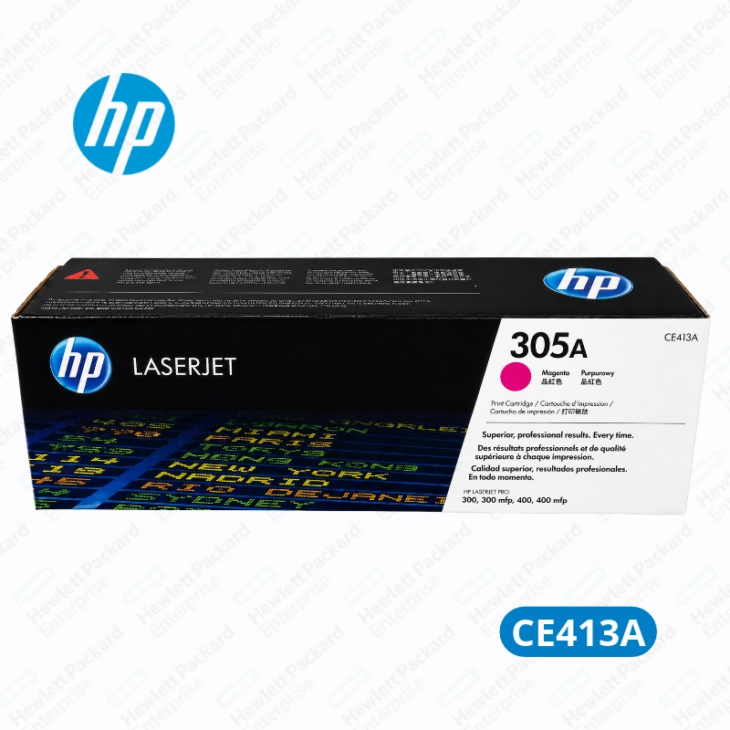 Cartucho de Tóner HP 305A Magenta (CE413A) HP Color LaserJet Pro M351a / MFP M475dn / M475dw - Original 2,600 Paginas.