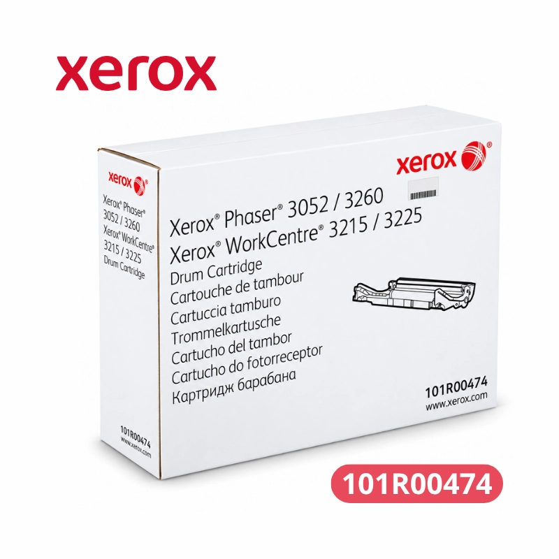 Unidad de tambor de imagen Xerox 101R00474 original de 10,000 páginas para impresoras Phaser 3052, 3260 y WorkCentre 3215, 3225.
